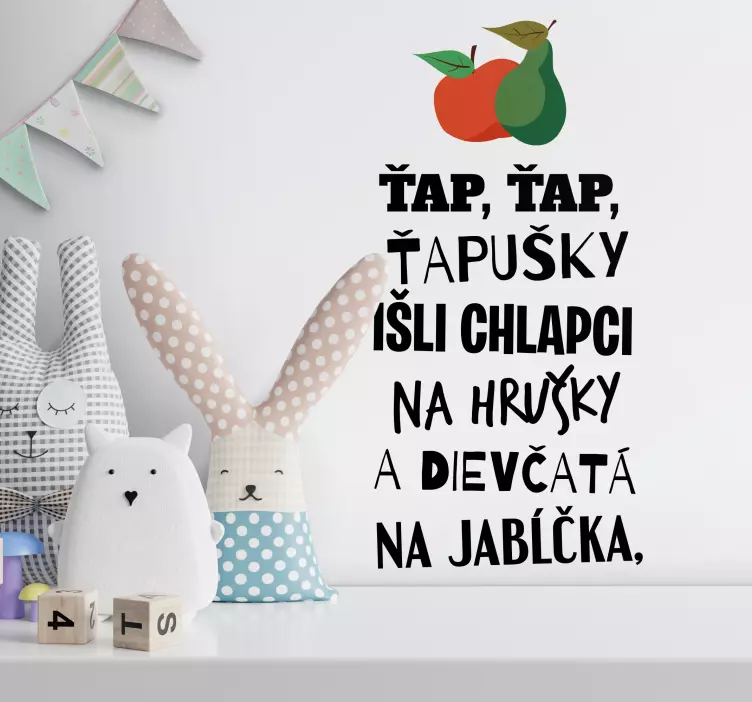 Nálepka Ťap, ťap, ťapušky - Tenstickers