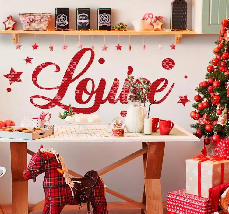 Nálepka udalosti personalizovaný vianočný pozdrav - Tenstickers