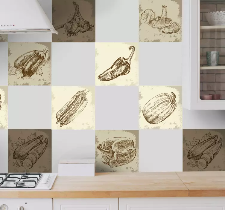 Nálepka, vinobranie, výživa, kuchyňa - Tenstickers