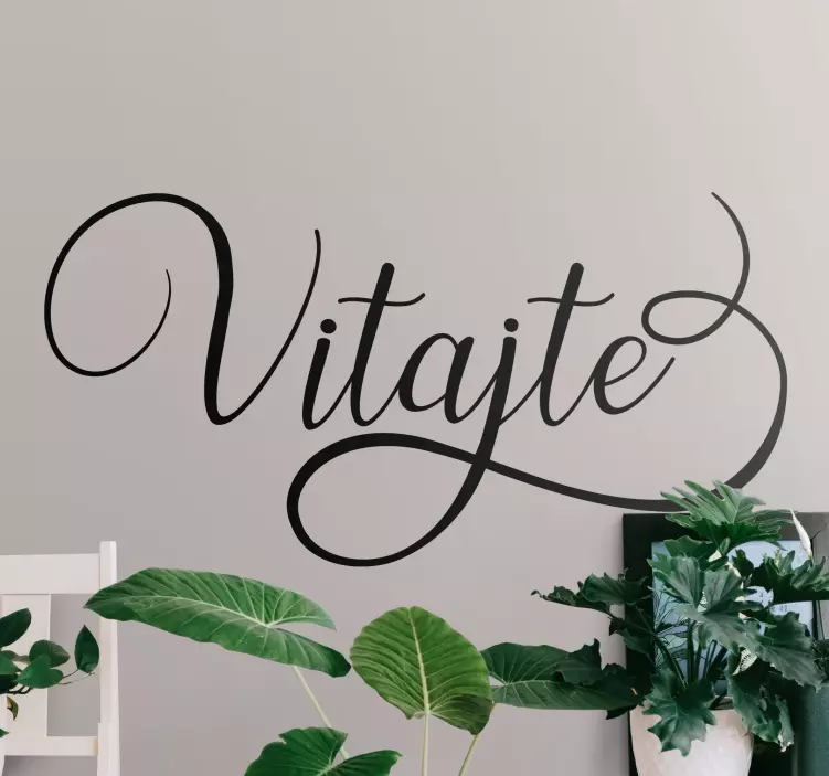 Jednoduchá nálepka na stenu vitajte - Tenstickers