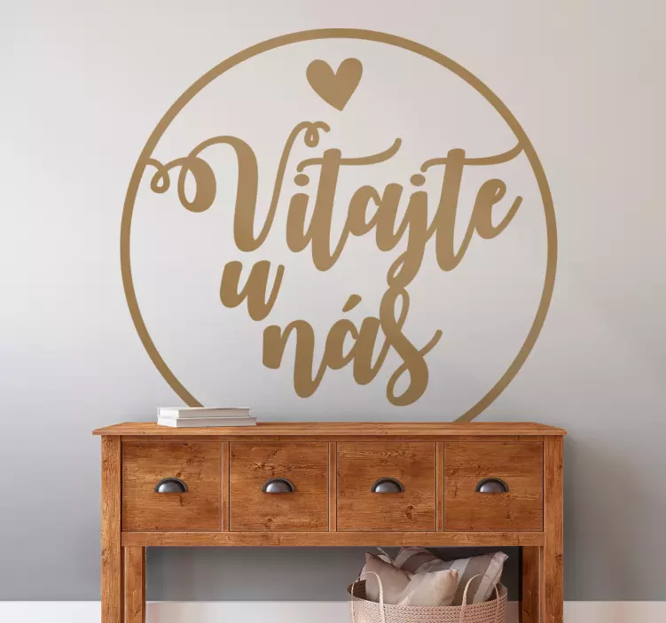 Nálepka na stenu vitajte u nás - Tenstickers