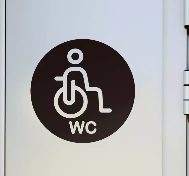 Nálepka WC symbol imobilných - Tenstickers