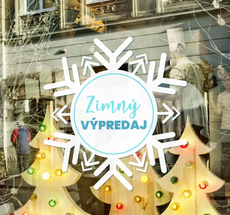 Nálepka do výkladu Zimný výpredaj - Tenstickers