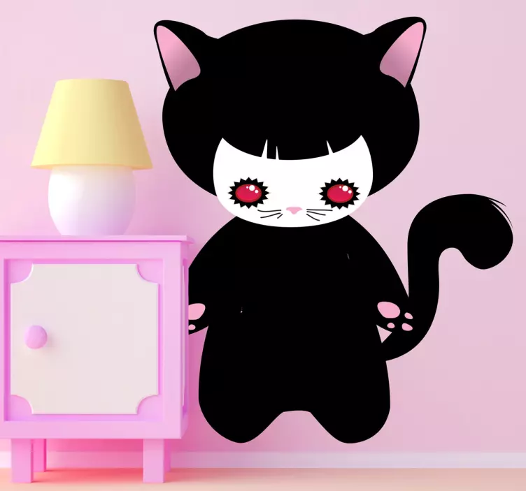 Nálepku roztomilá kreslená mačka - Tenstickers