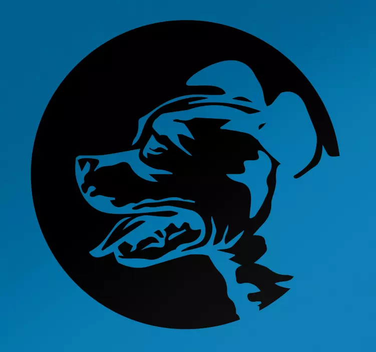Nálepku štylizovaný profil psa - Tenstickers