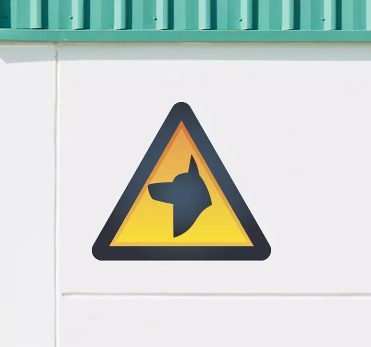 Nálepku výstražný znak pre psa - Tenstickers