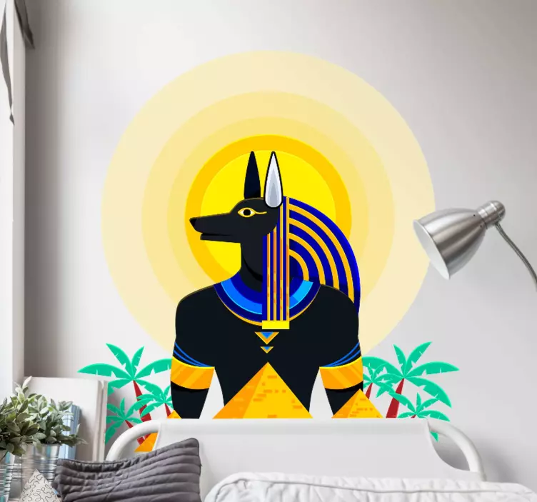 Nálepka majestátneho egyptského anubisa - Tenstickers