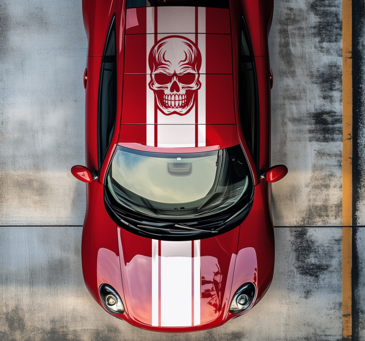 nalepka na auto pruhy s lebkou - Tenstickers