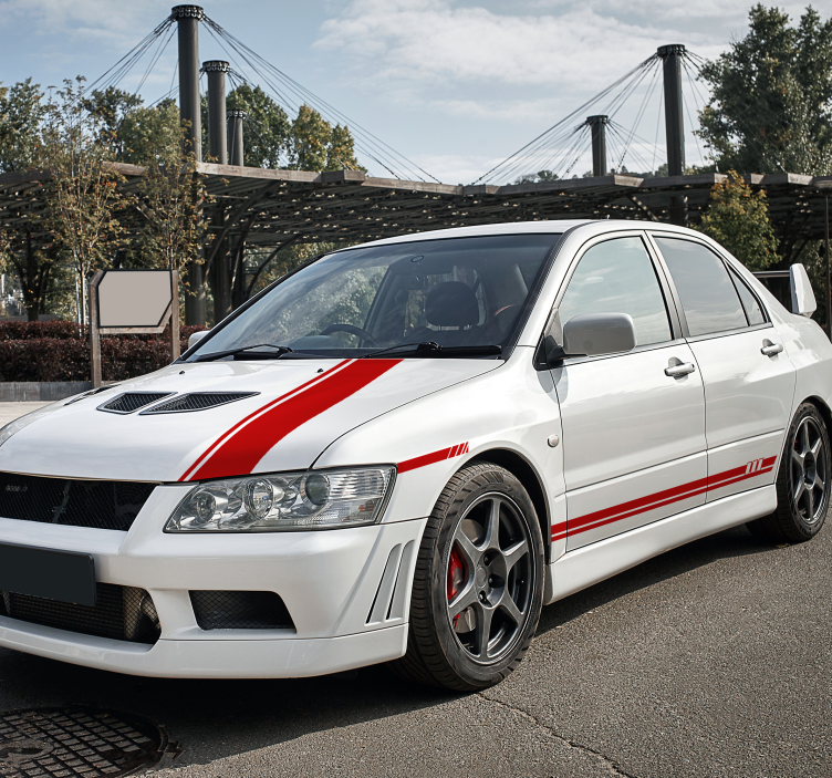 nalepka na auto pruhy sada 5 kusov - Tenstickers