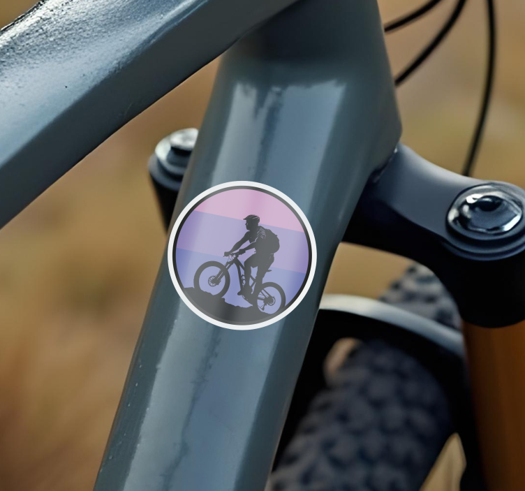 nalepky na bicykel fialový západ slnka - Tenstickers