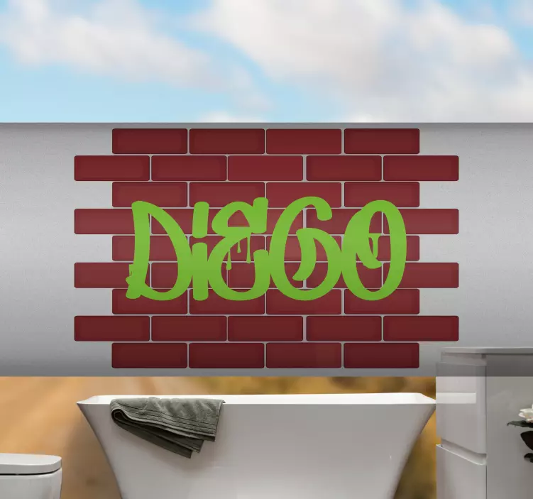 nalepky na bicykel graffiti s vlastným menom - Tenstickers