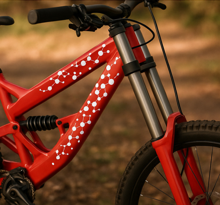 nalepky na bicykel kolekcia prepojených bodiek - Tenstickers