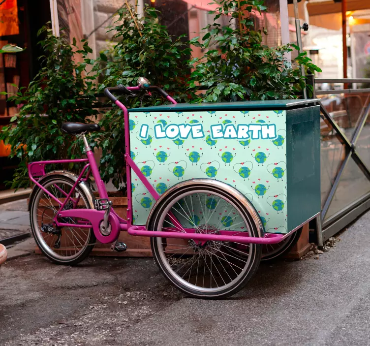 nalepky na bicykel milujem zem - Tenstickers