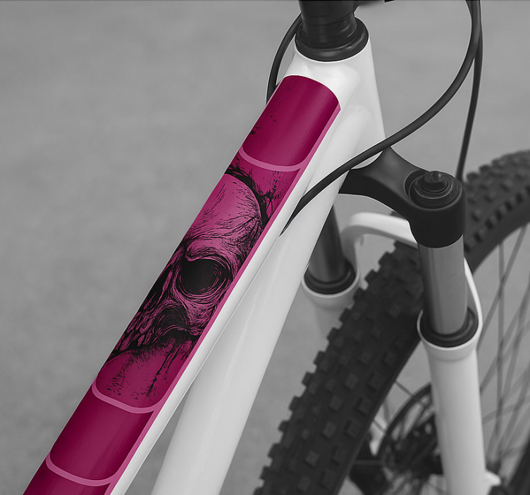 nalepky na bicykel náčrt grunge lebky - Tenstickers