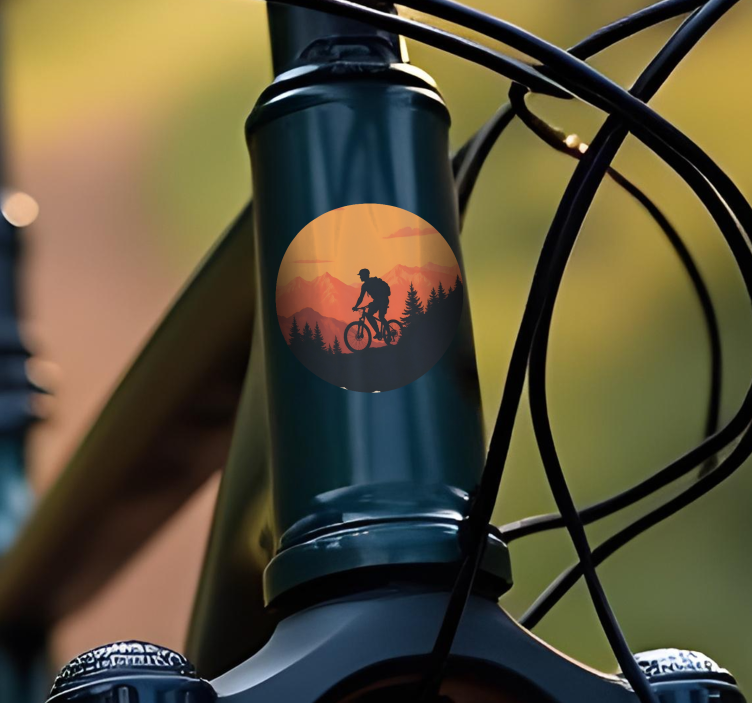 nalepky na bicykel oranžový západ slnka - Tenstickers
