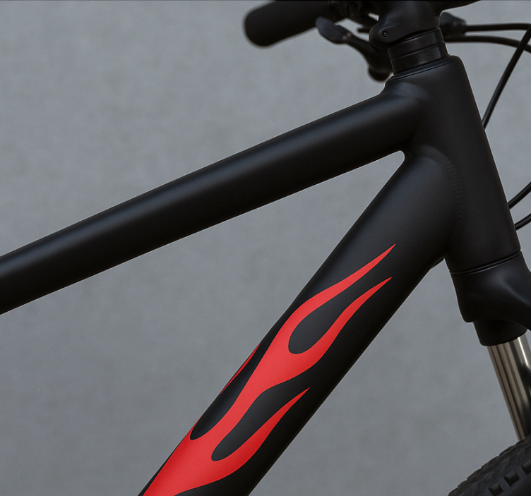 nalepky na bicykel sada červených plameňov - Tenstickers