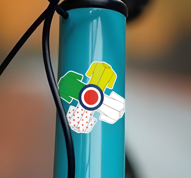 nalepky na bicykel 4 cyklistický dres a kruh - Tenstickers