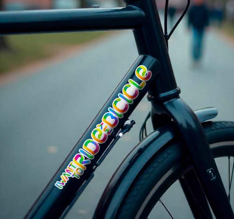 nalepky na bicykel chcem jazdiť na bicykli - Tenstickers