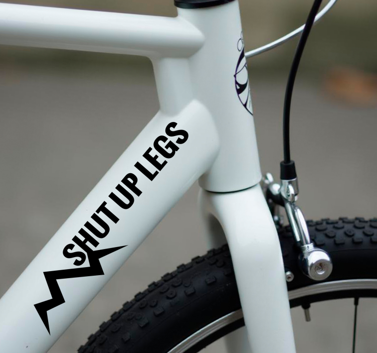 nalepky na bicykel vtipný text s horou - Tenstickers