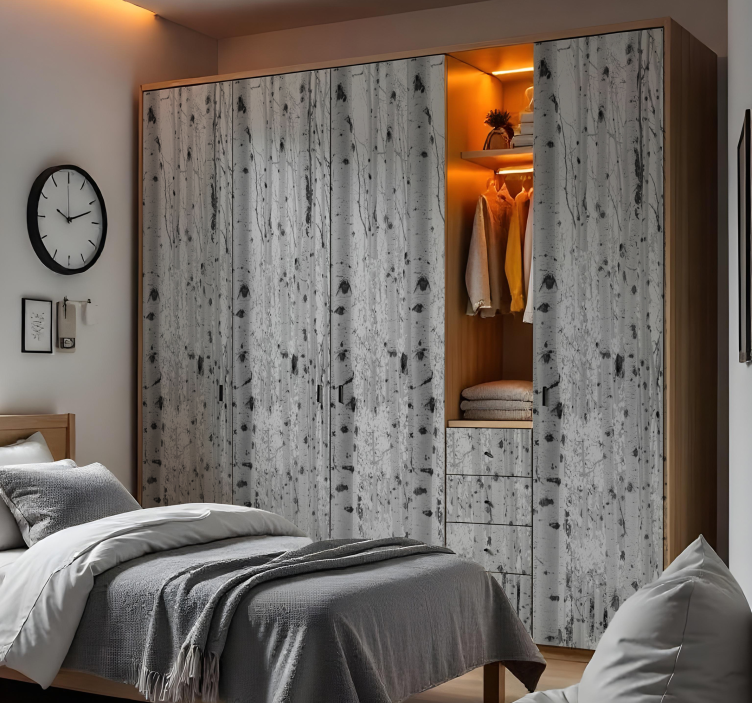 nálepky na nábytok čierne a biele stromy - Tenstickers