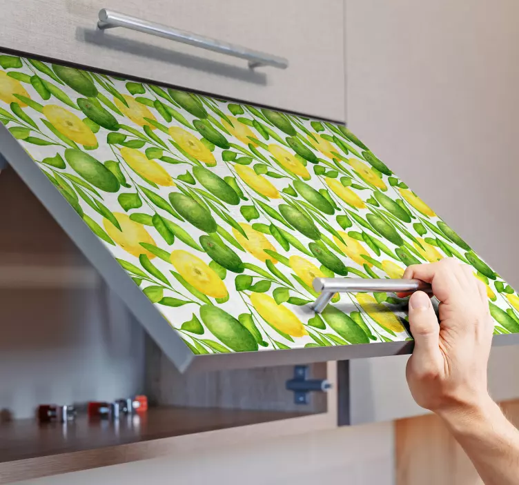 nálepky na nábytok dizajn s citrusovým vzorom - Tenstickers