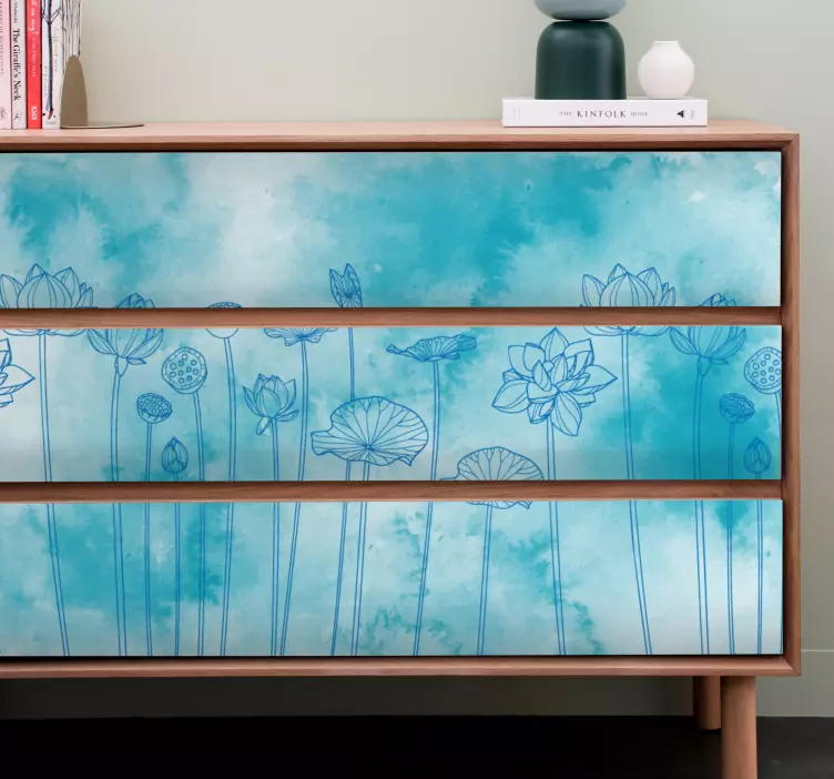 Nálepky na nábytok elegantná kvetinová inšpirácia - Tenstickers