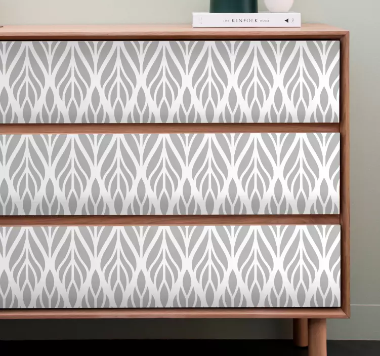 Nálepky na nábytok elegantný listový vzor - Tenstickers