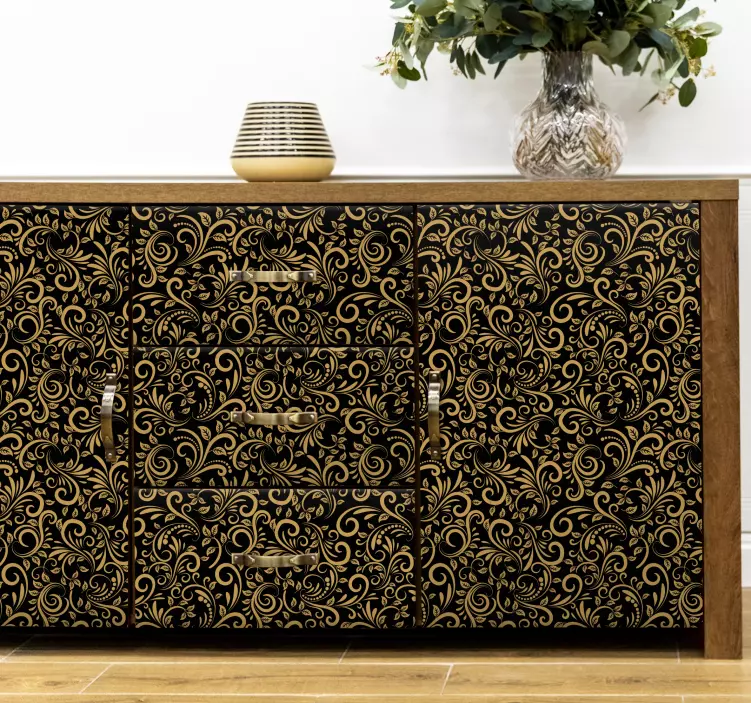 nálepky na nábytok elegantný vírivý vzor - Tenstickers