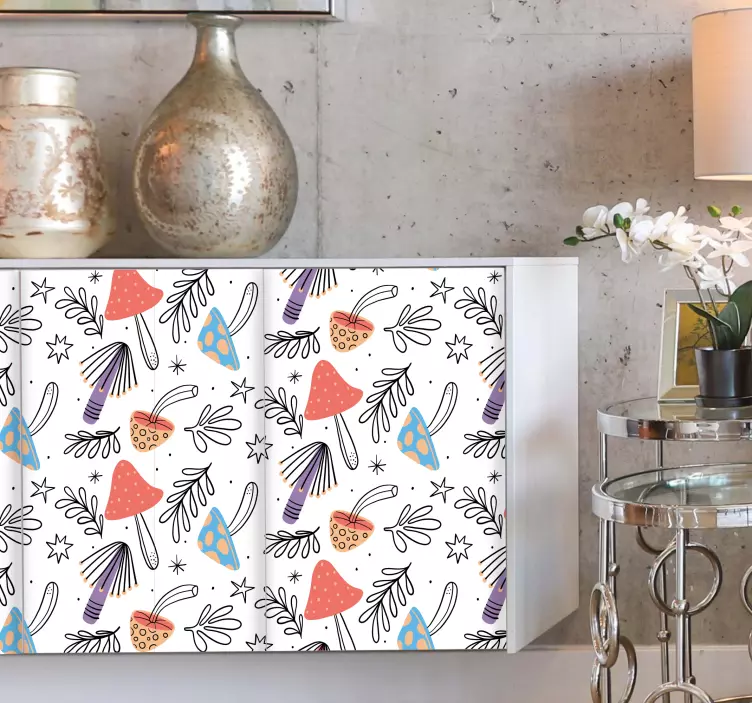 Nálepky na nábytok farebné prírodné vzory - Tenstickers