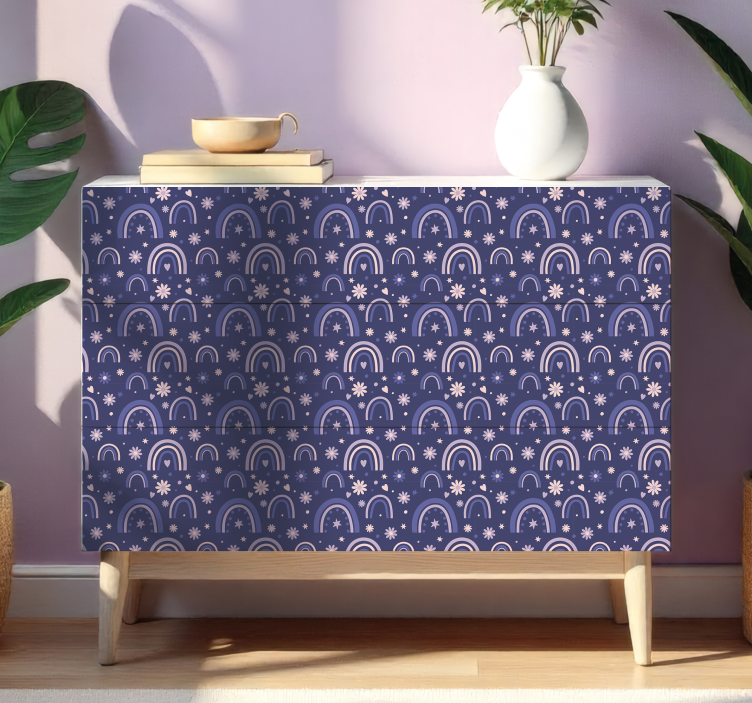 Nálepky na nábytok fialové dúhy - Tenstickers