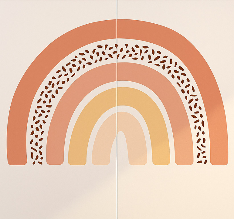 Nálepky na nábytok paster polovičná dúha - Tenstickers