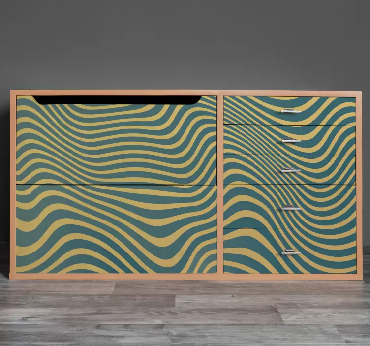 Nálepky na nábytok s vlnitým vzorom - Tenstickers