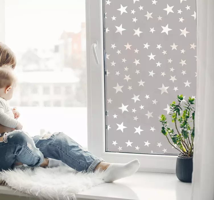 Nálepka s oknom v tvare hviezd - Tenstickers
