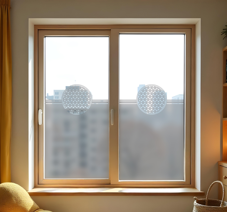 Nálepka na okno mandala kvet života - Tenstickers