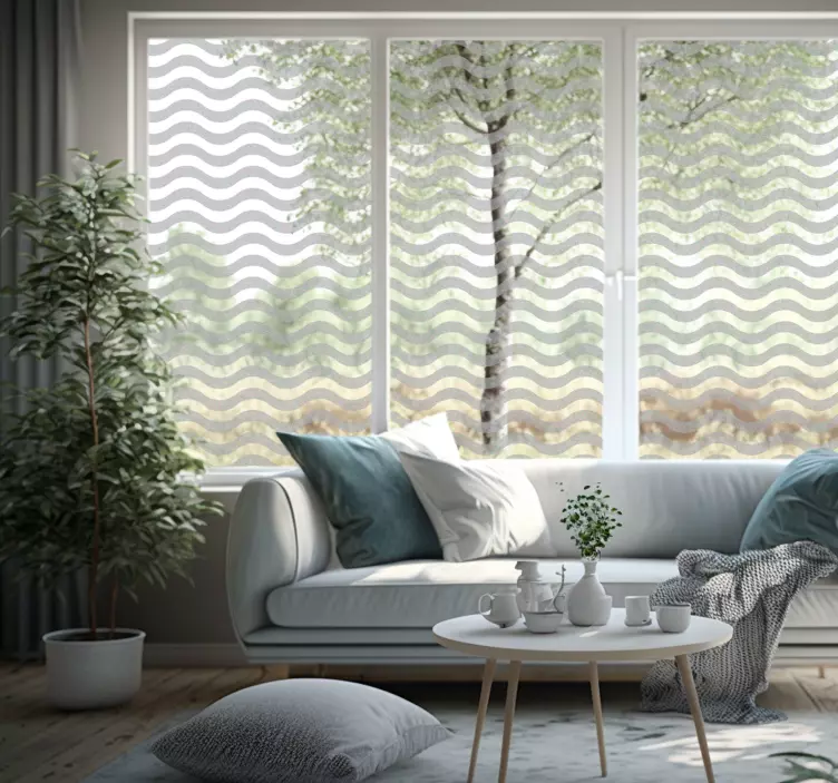 nálepka na okno translúcido ondas - Tenstickers