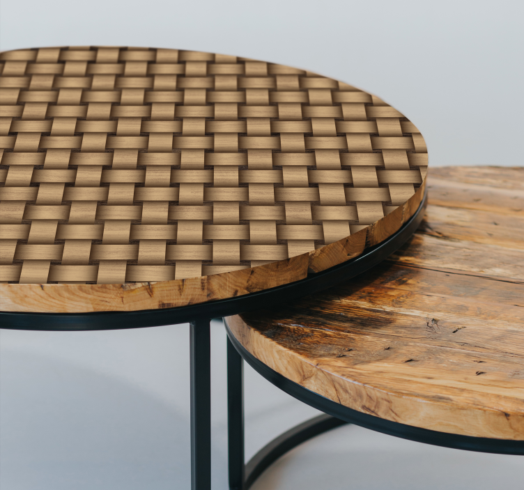 nálepky na nábytok drevo sa prepletá - Tenstickers