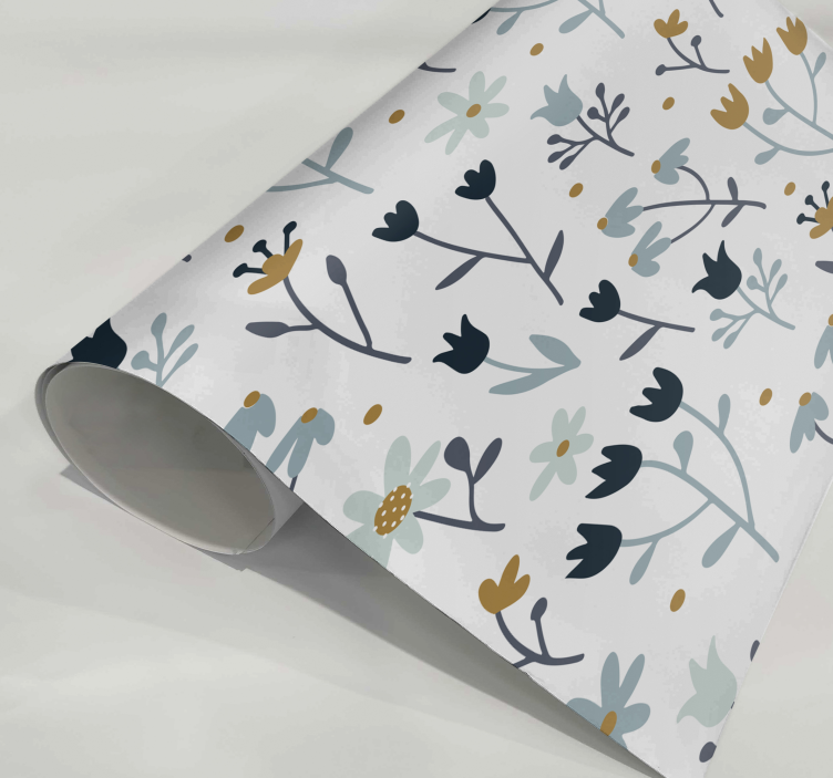 nálepky na nábytok minimálne kvety - Tenstickers