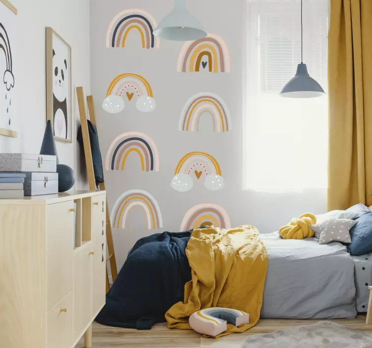 nálepky do detskej izby boho dúhy - Tenstickers