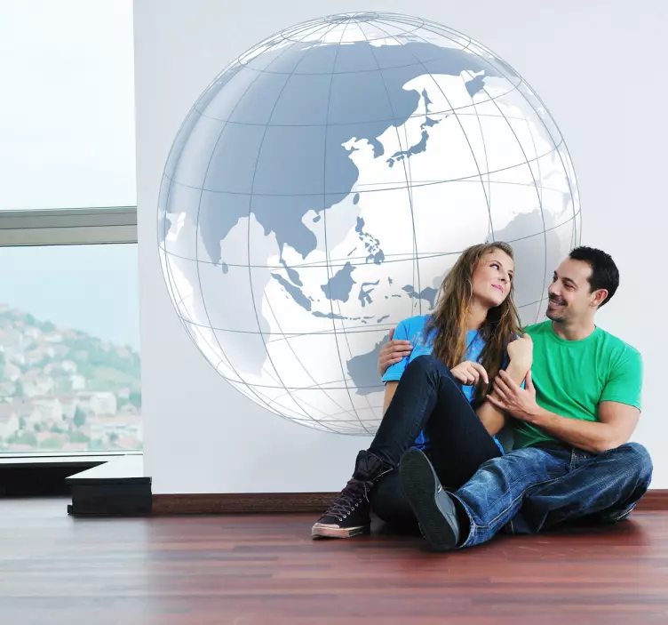 nalepky na stenu zvierata dizajn svetovej glóbusy - Tenstickers