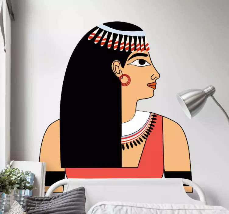 nalepky na stenu zvierata elegantná egyptská žena - Tenstickers