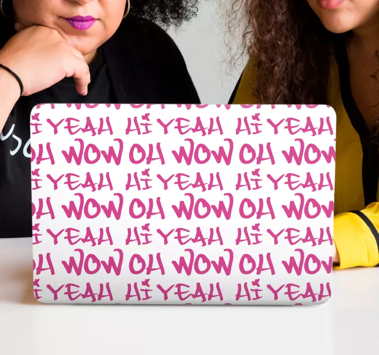 Nálepka na notebook energické textové výrazy - Tenstickers