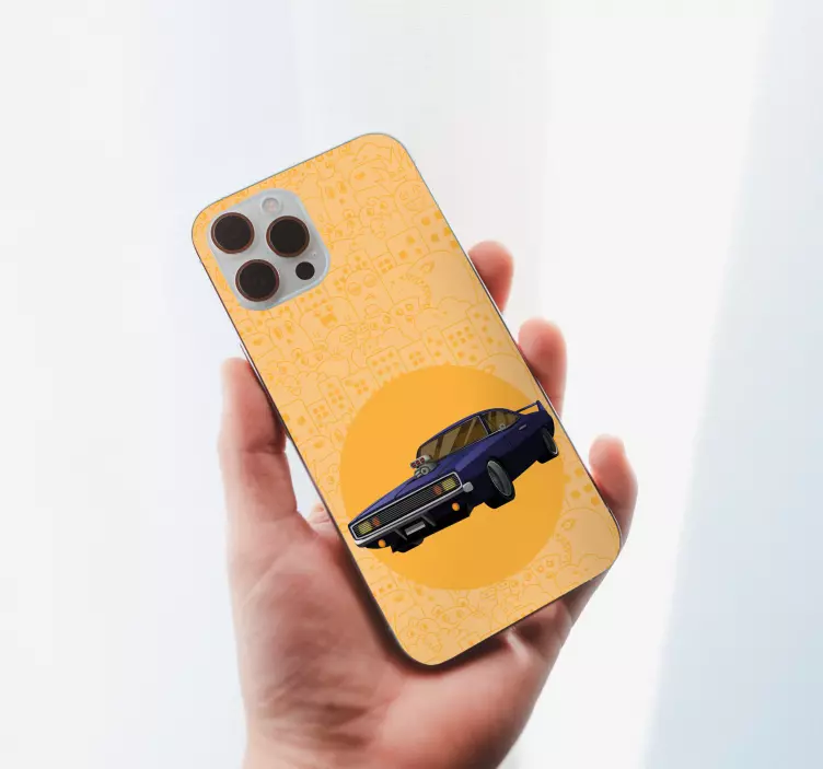 nalepky na stenu zvierata fialové svalové auto - Tenstickers