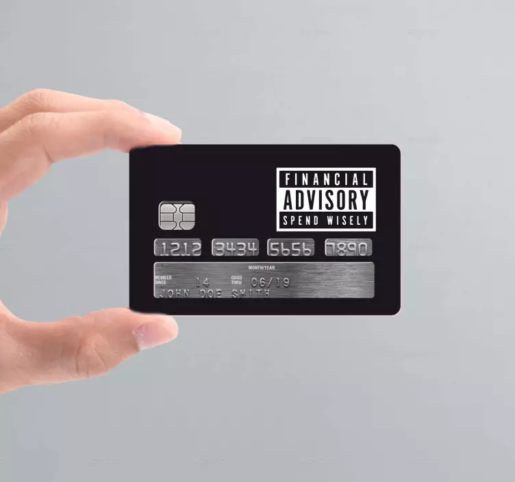 Nálepka na kreditnú kartu finančné poradenstvo - Tenstickers