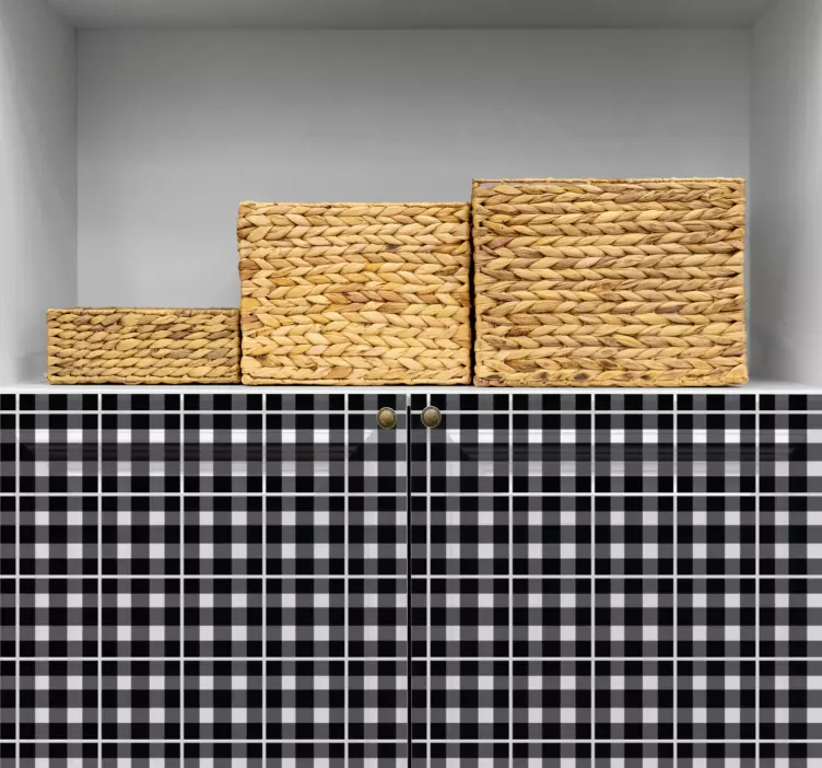 nalepky na stenu zvierata kockovaný vzor pozadia - Tenstickers