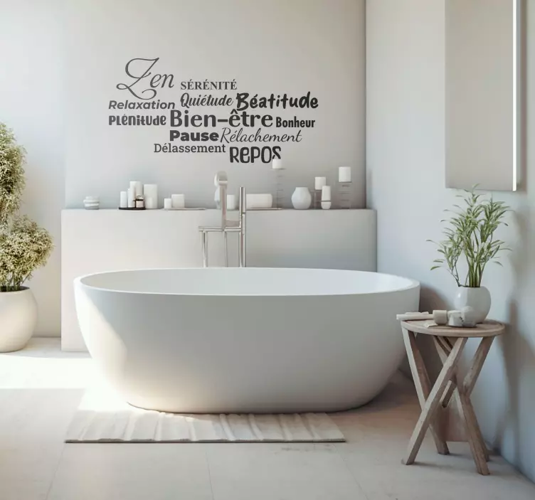 nalepky na stenu zvierata mots bonheur de bain - Tenstickers