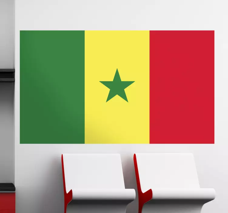 nalepky na stenu zvierata návrh senegalskej vlajky - Tenstickers