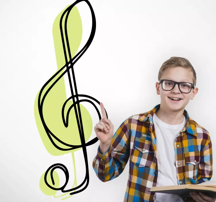 nalepky na stenu zvierata notový prízvuk - Tenstickers