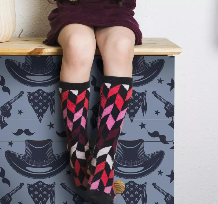 nalepky na stenu zvierata potlač s kovbojskou tematikou - Tenstickers