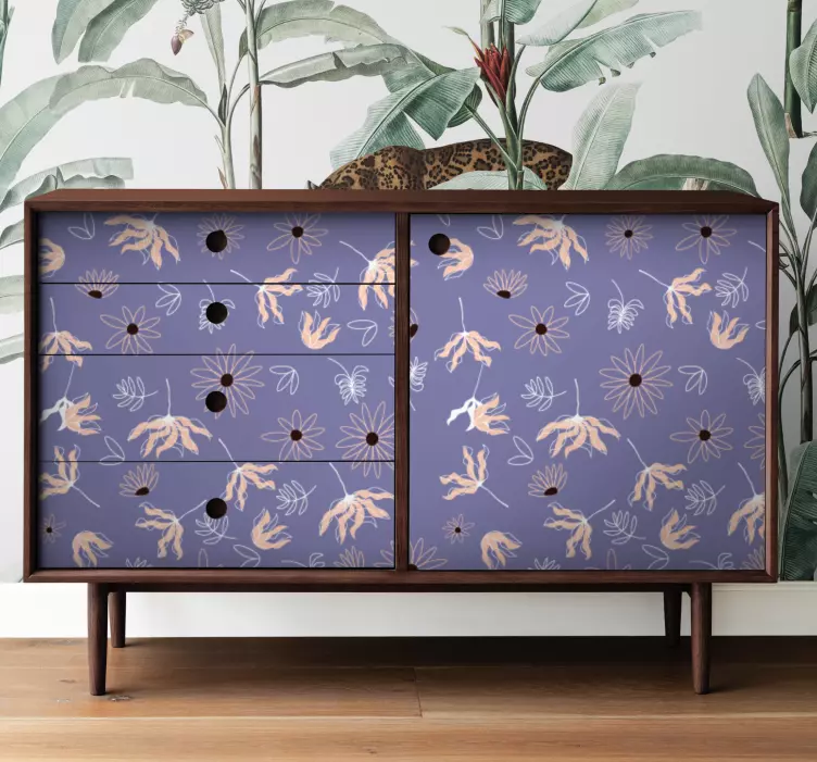 nalepky na stenu zvierata povrch s kvetinovým motívom - Tenstickers