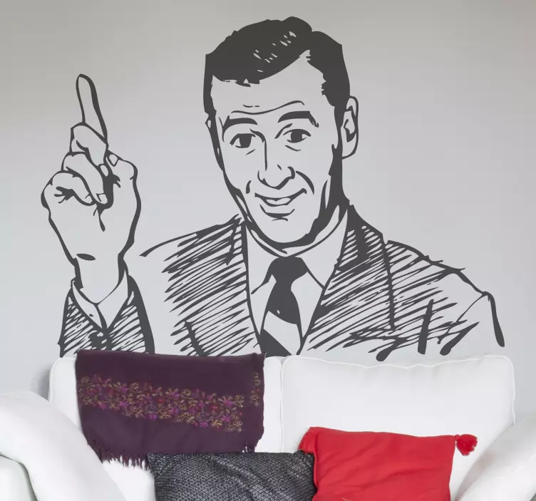 nalepky na stenu zvierata rozmarná ukazovacia postava - Tenstickers